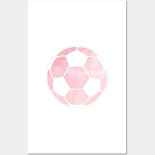 Soccer Ball Pink Posters and Art